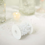 Faux Pearl String Beads Vase Filler - White DIY Craft Fishing Line Pearl Chains 100ft - Bell Racket Store