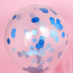 Metallic Round Party Confetti 18G Bag Dusty Blue Foil, Balloon Table Confetti Glitter Dots for Festive Weddings Baby Bridal Showers & Events