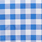 Polyester 54"x54" Table Overlay Square Tablecloth White/Blue - Checkered Buffalo Plaid Design for Casual Table Settings