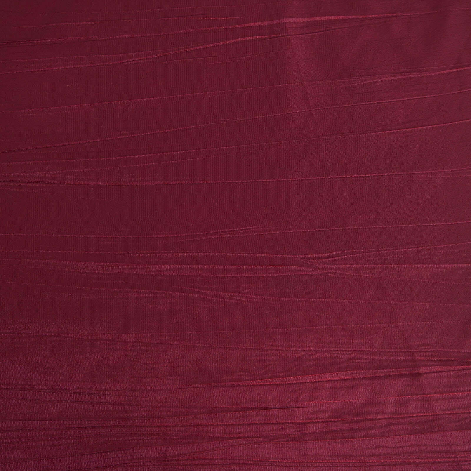 Taffeta 120" Round Tablecloth Burgundy - Seamless Accordion Crinkle Table Cover