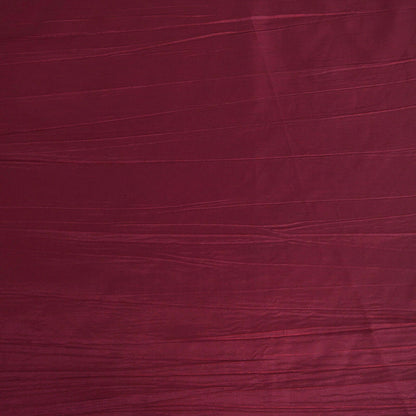 Taffeta 120" Round Tablecloth Burgundy - Seamless Accordion Crinkle Table Cover