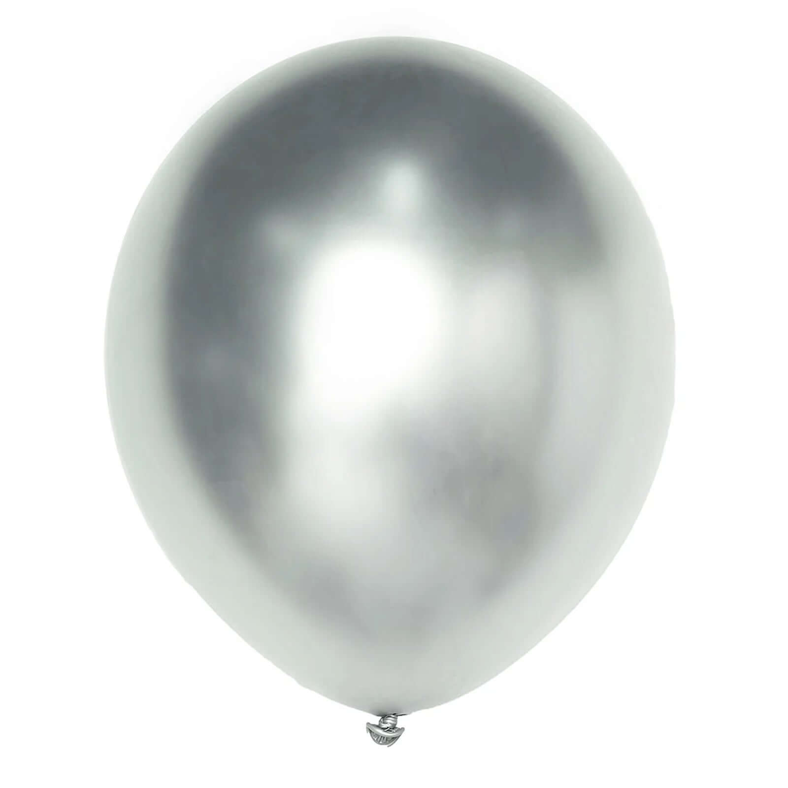 5 Pack 18" Metallic Chrome Silver Latex Helium Air Party Balloons