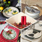 6-Pack Acrylic Round Charger Plates 13" in Silver with Beaded Rim, Dinner Charger Event Tabletop Decor