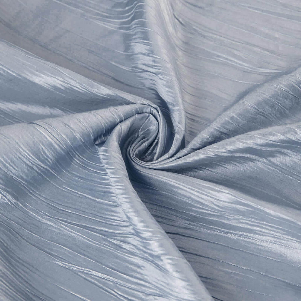 Taffeta 90"x156" Rectangle Tablecloth Dusty Blue - Accordion Crinkle Seamless Table Cover