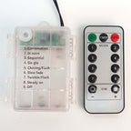 25-Pack LED String Lights 8-Mode Clear Warm White - Waterproof Remote Operated Outdoor/Indoor Bulbs 26ft