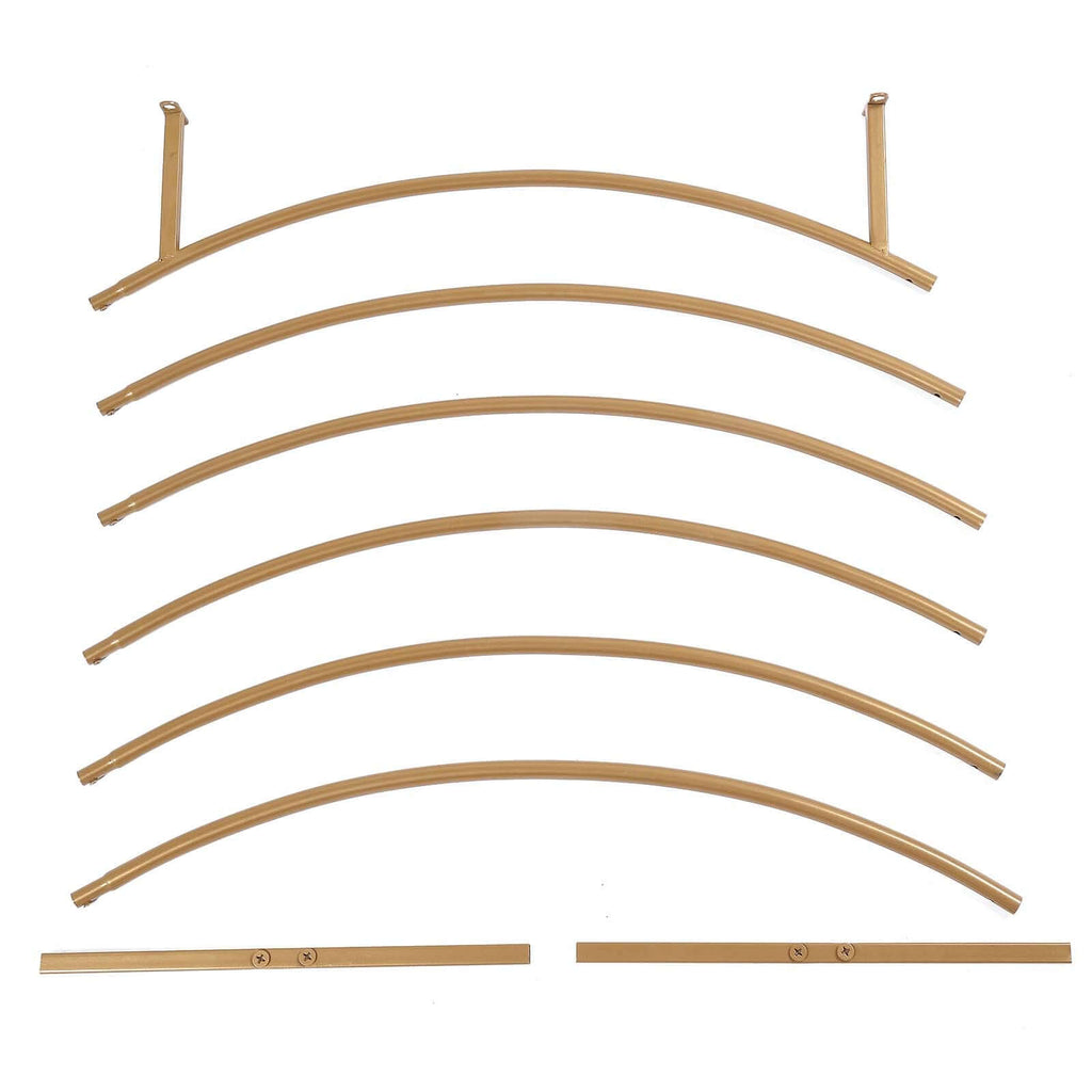 5ft Gold Metal Round Wedding Arch Arbor, Balloon Circle, Flower Frame Backdrop Stand