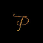 12 Pack 1.5" Gold Rhinestone Monogram Letter Jewel Sticker Self Adhesive DIY Diamond Decor - P