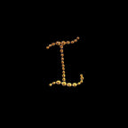 12 Pack 1.5" Gold Rhinestone Monogram Letter Jewel Sticker Self Adhesive DIY Diamond Decor - I