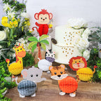 Table Scatters Decorations Set Jungle Safari Animal 3D Honeycomb Design Tissue - Decorative Party Accents