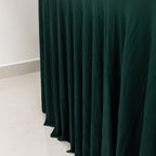 Spandex Rectangle 72"x30" Table Skirt Hunter Emerald Green with Wavy Skirt-Like Effect Table Cover