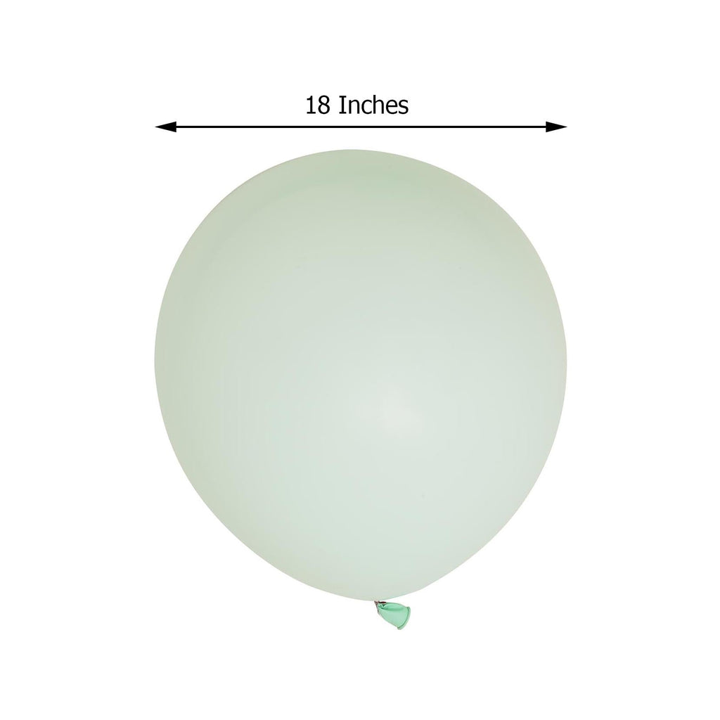 10 Pack 18" Matte Pastel Mint Helium or Air Latex Party Balloons