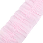 3 Pack 28ft Blush Ruffled Paper Streamer Rolls, Crepe Tissue Party Decorations