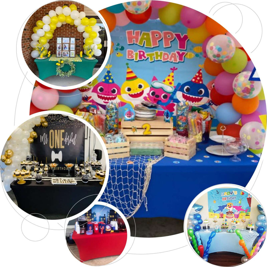 Stretch Spandex 96"x30" Rectangle Table Cover Beige - Durable Form-Fitting Tablecloth