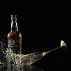 6-Pack Plastic Champagne Flutes Clear/Gold - Stylish Disposable Glasses for Toasts 5oz