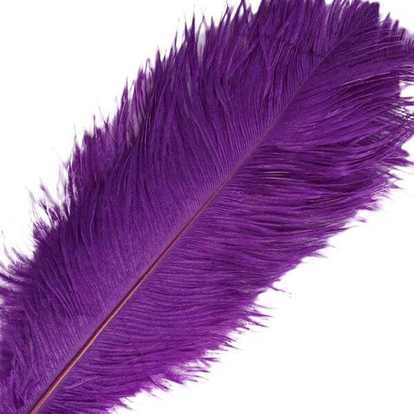 12 Pack 13"-15" Purple Natural Plume Real Ostrich Feathers, DIY Centerpiece Fillers