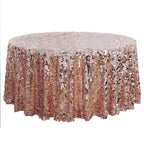 Sequin 120" Round Tablecloth Rose Gold - Seamless Big Payette Table Cover