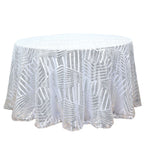 Sequin 120" Round Tablecloth Silver - Seamless Diamond Glitz Table Cover