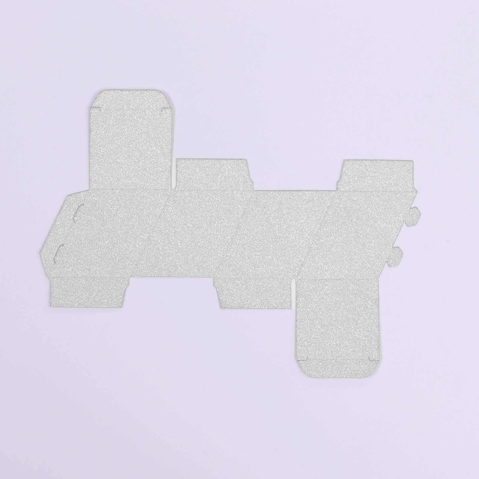 25 Pack 2"x3" Geometric Silver Glitter Wedding Favor Candy Gift Box