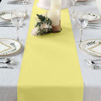 Polyester 12"x108" Table Runner Yellow - Durable & Wrinkle-Resistant Table Decor