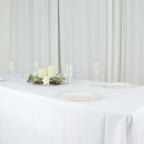 Polyester 60"x126" Rectangle Tablecloth White - Wrinkle-Resistant Table Cover for Weddings & Parties