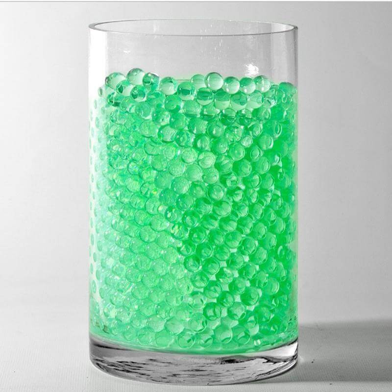 200-250 Pcs Water Gel Beads Vase Filler Apple Green - Small Nontoxic Jelly Balls for Floating Candles & Floral Displays
