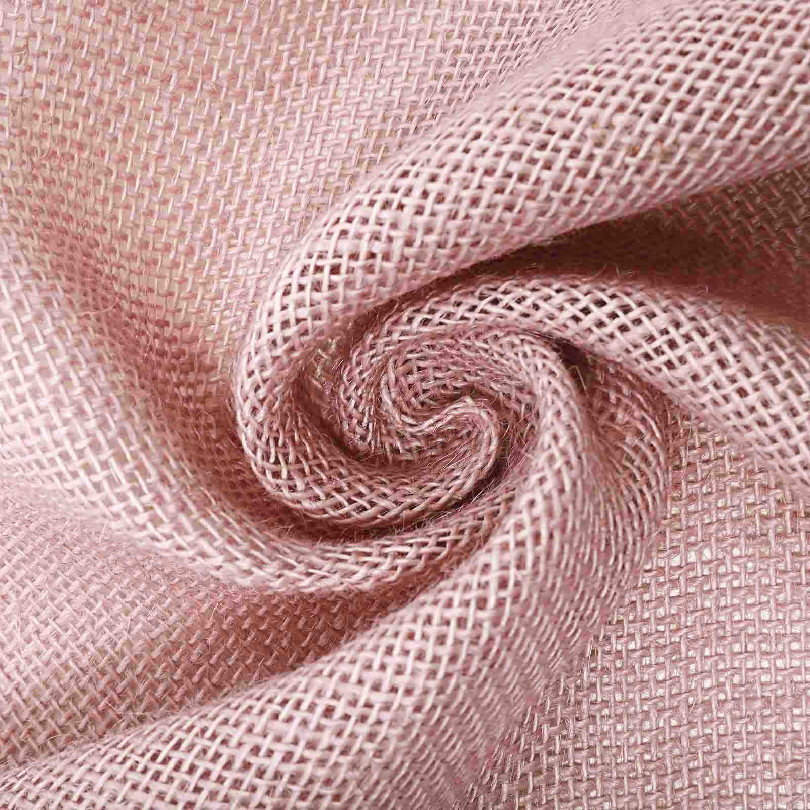 Burlap Jute 14"x108" Table Runner Dusty Rose - Rustic Boho Chic Tabletop Decor