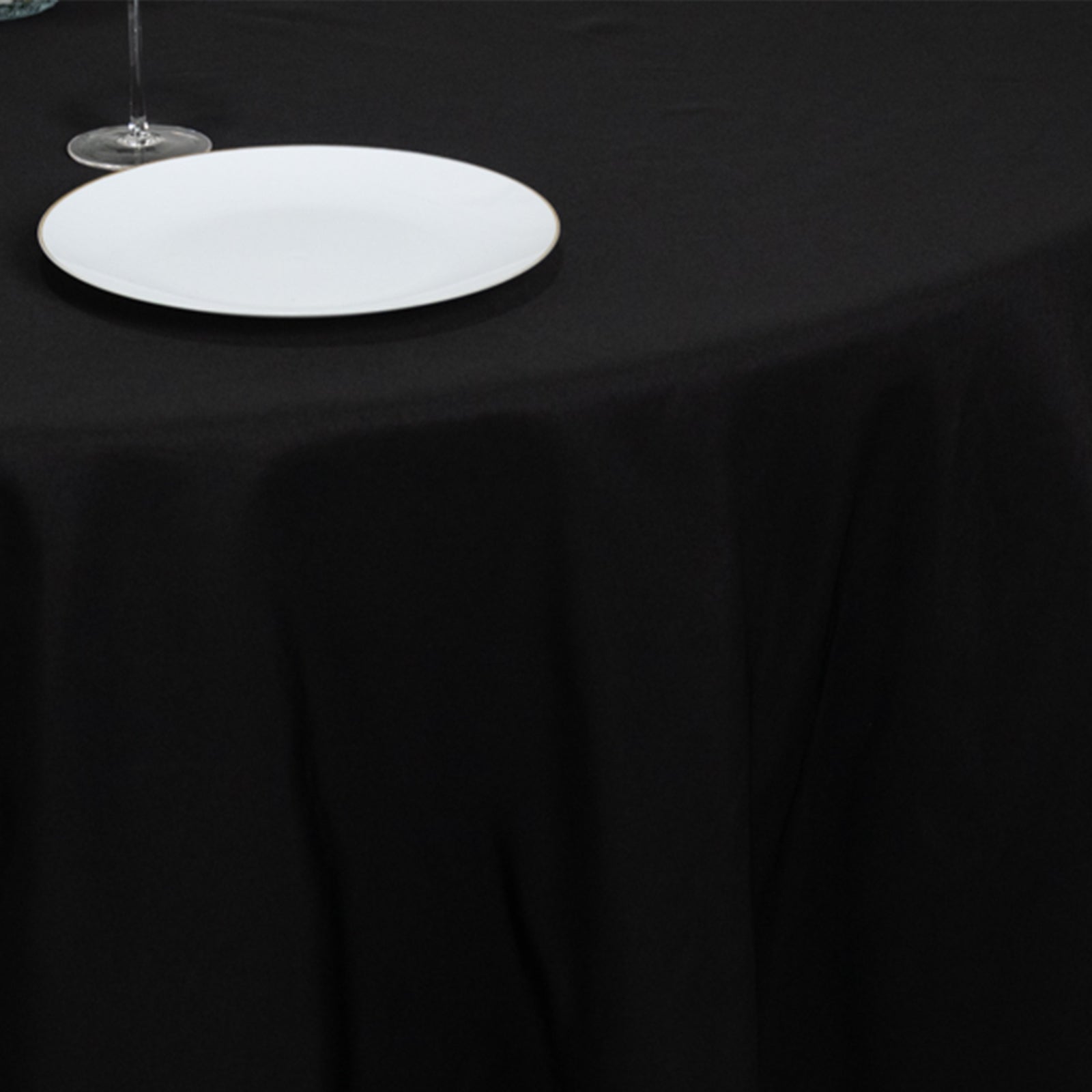 Fire Retardant Premium Polyester 108" Round Tablecloth Black - Stylish High - Performance Table Cover for Large Gatherings - Bell Racket Store