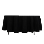 Fire Retardant Premium Polyester 108" Round Tablecloth Black - Stylish High - Performance Table Cover for Large Gatherings - Bell Racket Store