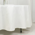 Fire Retardant Premium Polyester 108" Round Tablecloth Ivory - High - Performance Table Cover - Bell Racket Store