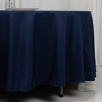 Fire Retardant Premium Polyester 108" Round Tablecloth Navy Blue - High - Performance Table Cover - Bell Racket Store