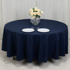 Fire Retardant Premium Polyester 108" Round Tablecloth Navy Blue - High - Performance Table Cover - Bell Racket Store
