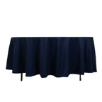 Fire Retardant Premium Polyester 108" Round Tablecloth Navy Blue - High - Performance Table Cover - Bell Racket Store