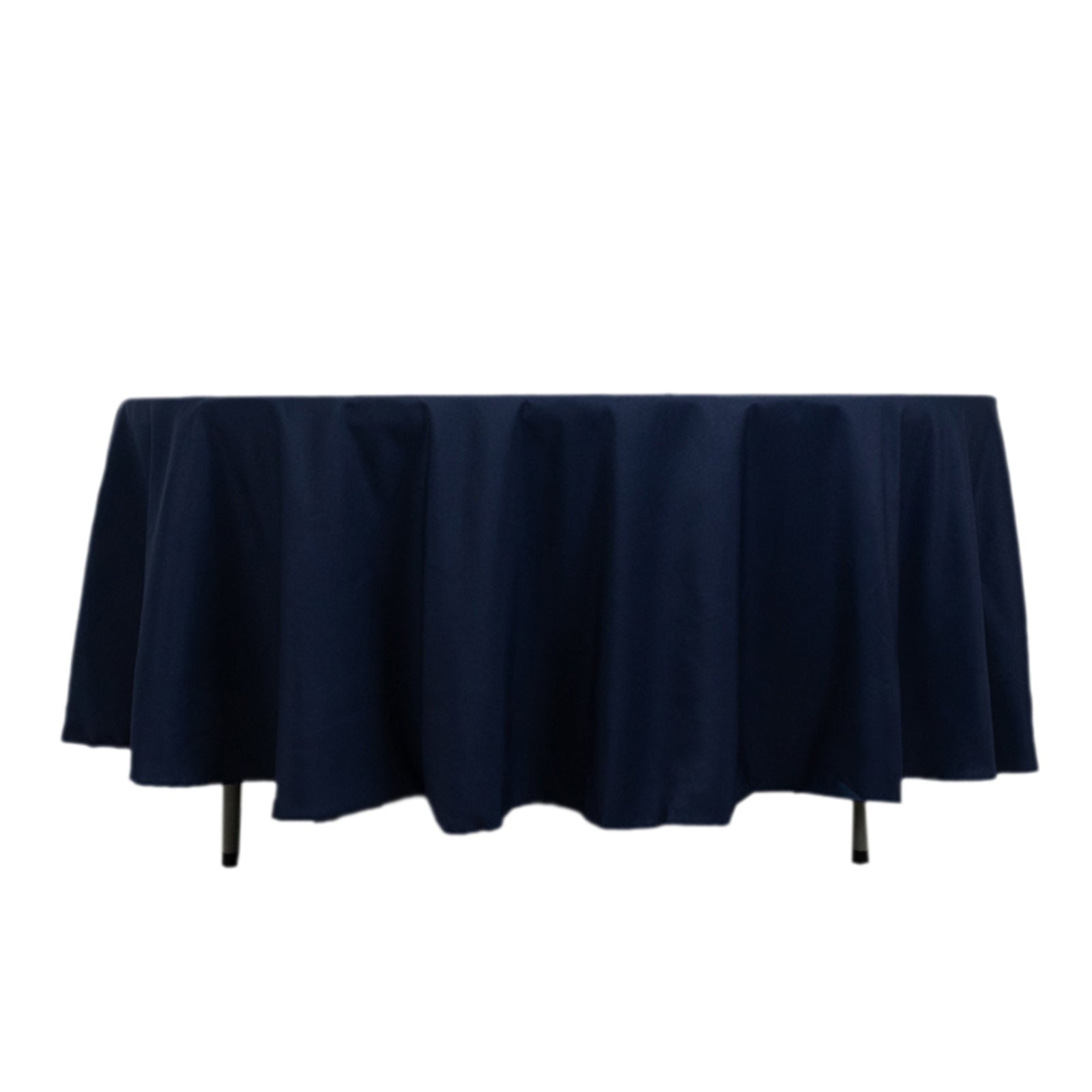 Fire Retardant Premium Polyester 108" Round Tablecloth Navy Blue - High - Performance Table Cover - Bell Racket Store