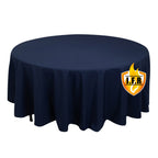 Fire Retardant Premium Polyester 108" Round Tablecloth Navy Blue - High - Performance Table Cover - Bell Racket Store
