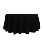 Fire Retardant Premium Polyester 120" Round Tablecloth Black - High - Performance Seamless Table Cover - Bell Racket Store