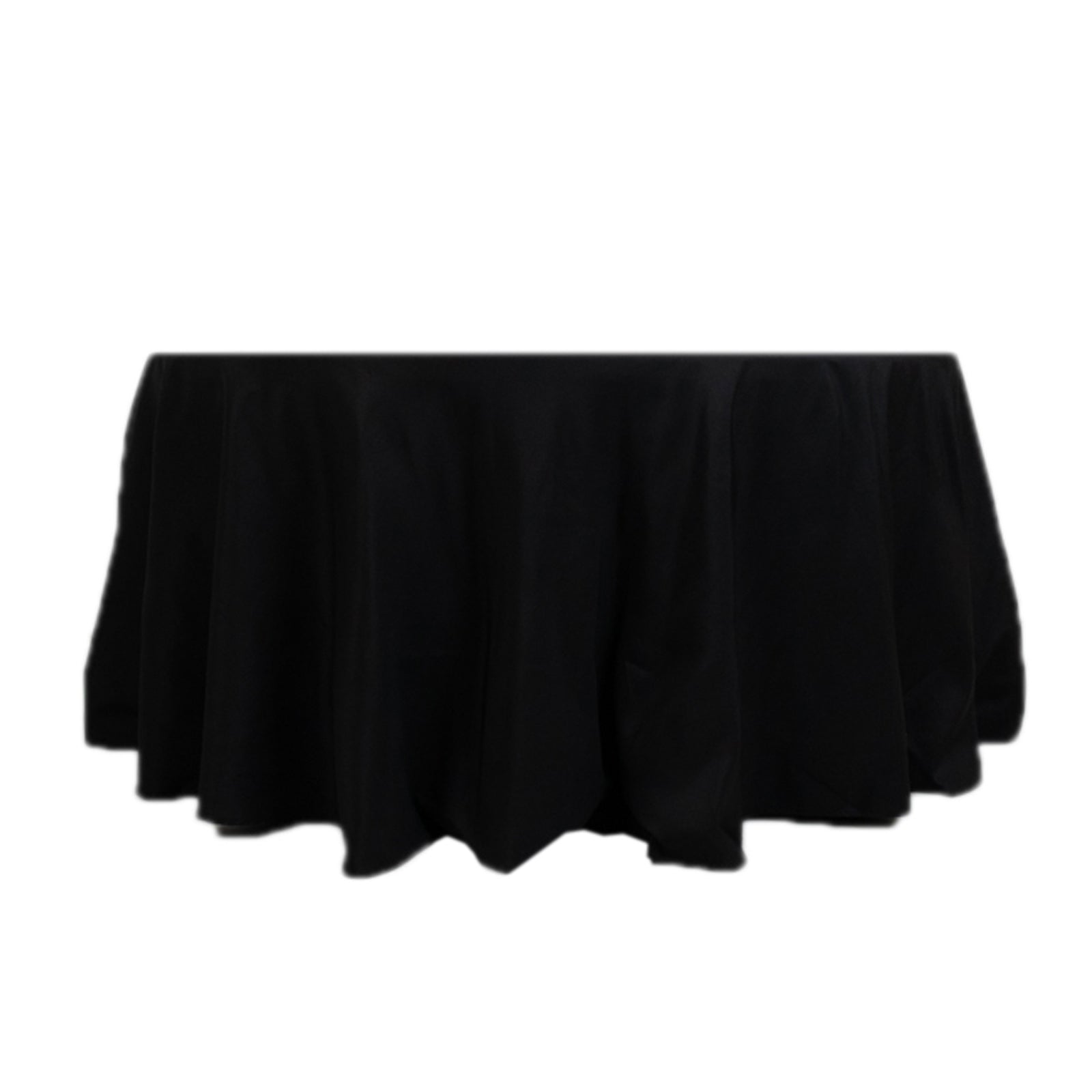 Fire Retardant Premium Polyester 120" Round Tablecloth Black - High - Performance Seamless Table Cover - Bell Racket Store