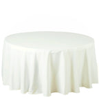 Fire Retardant Premium Polyester 120" Round Tablecloth Ivory - High - Performance Seamless Table Cover - Bell Racket Store