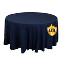 Fire Retardant Premium Polyester 120" Round Tablecloth Navy Blue - High - Performance Seamless Table Cover - Bell Racket Store