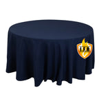 Fire Retardant Premium Polyester 120" Round Tablecloth Navy Blue - High - Performance Seamless Table Cover - Bell Racket Store