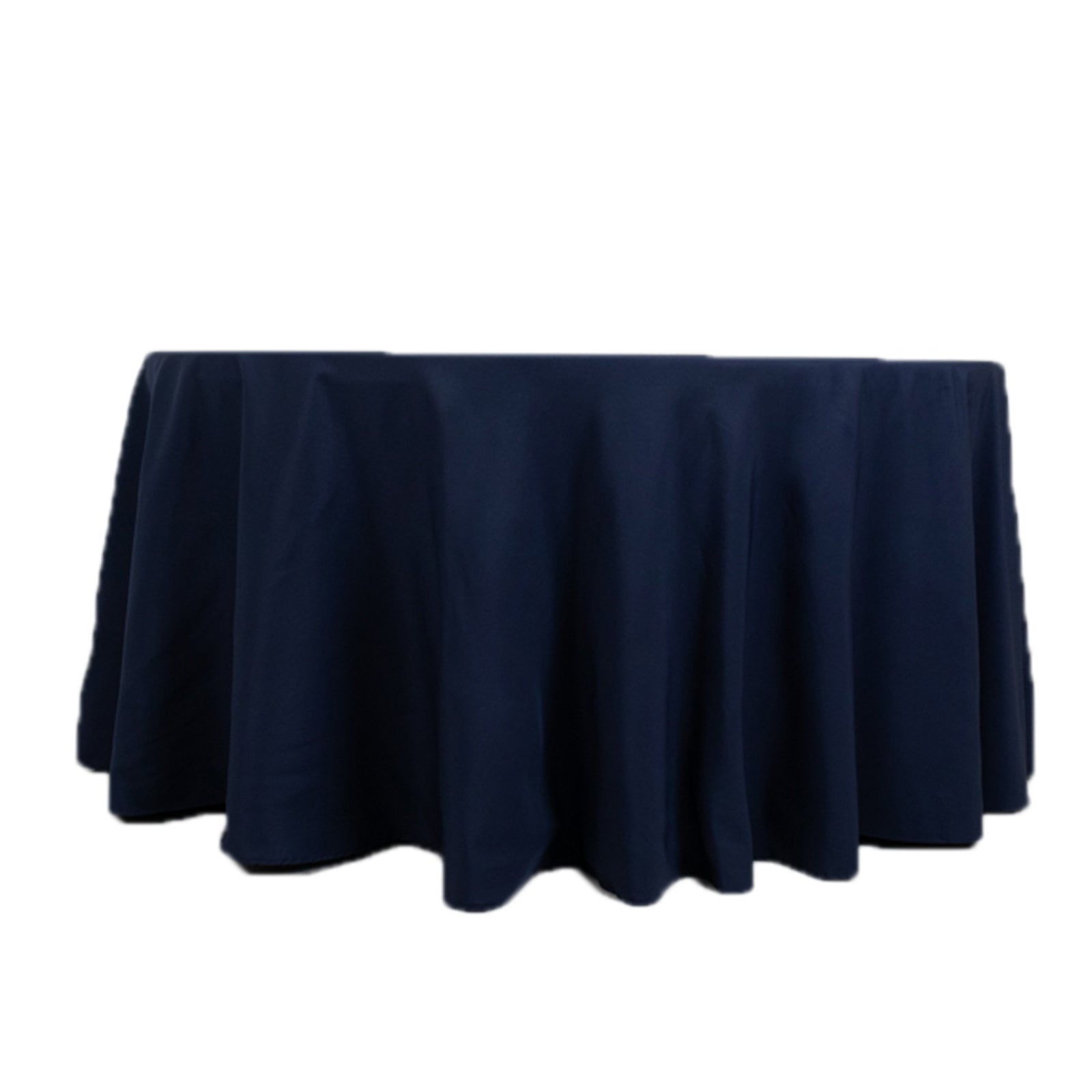 Fire Retardant Premium Polyester 120" Round Tablecloth Navy Blue - High - Performance Seamless Table Cover - Bell Racket Store