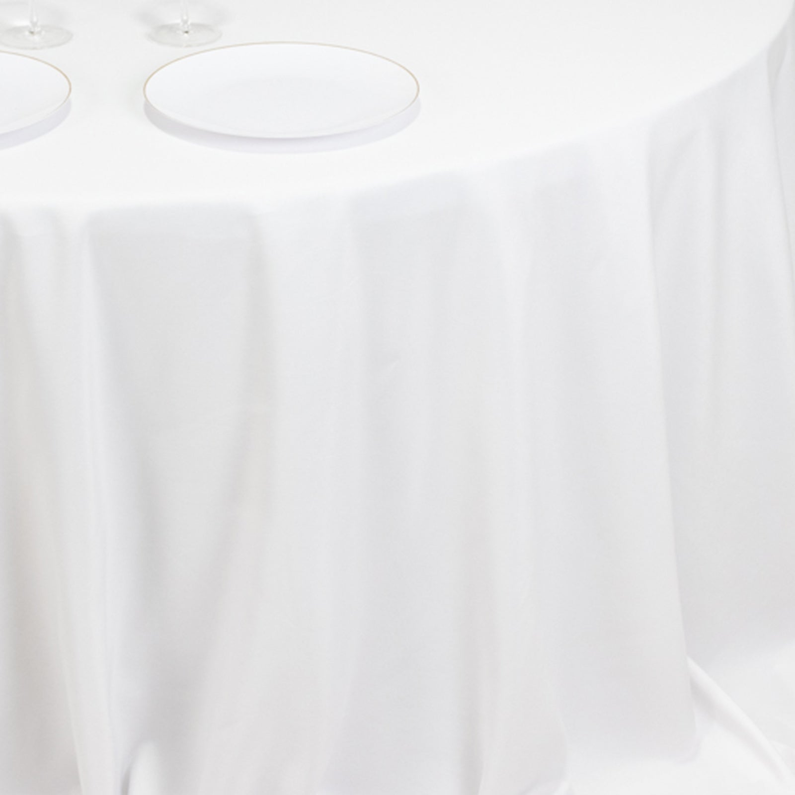 Fire Retardant Premium Polyester 132" Round Tablecloth White - Stylish High - Performance Table Cover for Large Gatherings - Bell Racket Store