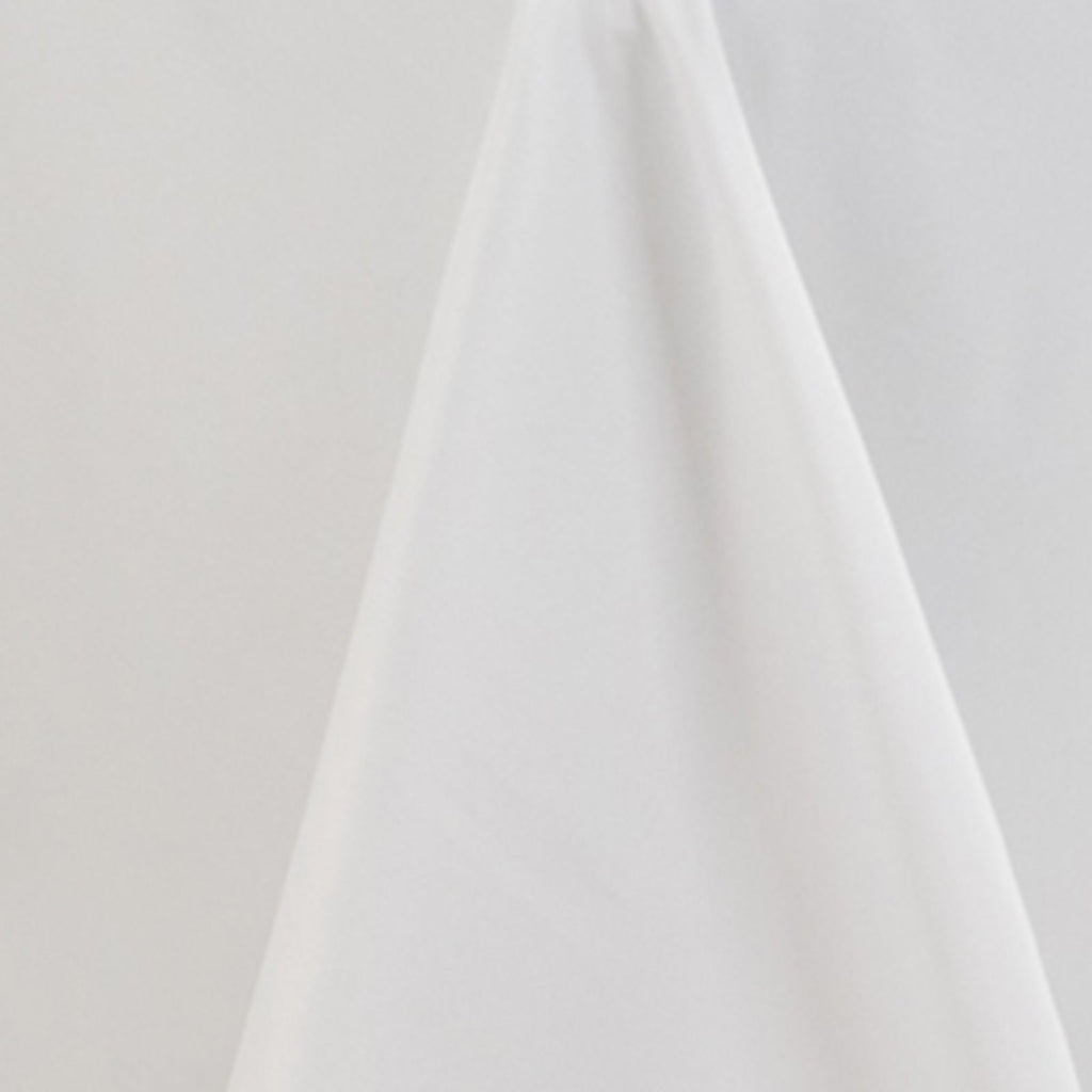 Fire Retardant Premium Polyester 132" Round Tablecloth White - Stylish High - Performance Table Cover for Large Gatherings - Bell Racket Store