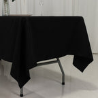 Fire Retardant Premium Polyester 60"x102" Rectangular Tablecloth Black - High - Performance Table Cover - Bell Racket Store