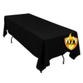 Fire Retardant Premium Polyester 60"x102" Rectangular Tablecloth Black - High - Performance Table Cover - Bell Racket Store
