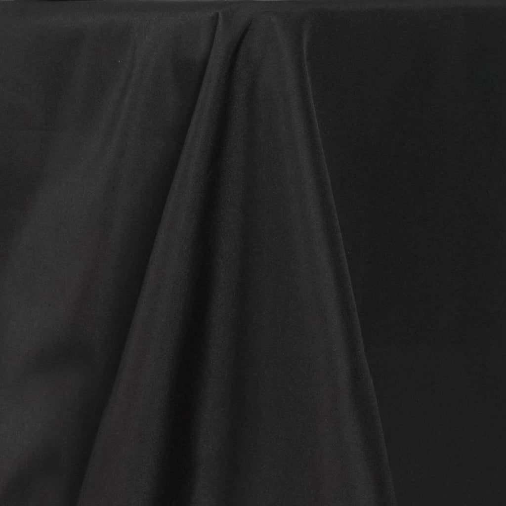 Fire Retardant Premium Polyester 60"x102" Rectangular Tablecloth Black - High - Performance Table Cover - Bell Racket Store