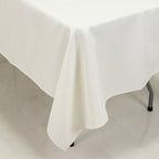 Fire Retardant Premium Polyester 60"x102" Rectangular Tablecloth Ivory - High - Performance Table Cover - Bell Racket Store