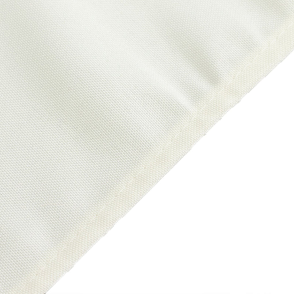 Fire Retardant Premium Polyester 60"x102" Rectangular Tablecloth Ivory - High - Performance Table Cover - Bell Racket Store