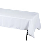 Fire Retardant Premium Polyester 60"x102" Rectangular Tablecloth White - Stylish High - Performance Table Cover for Large Gatherings - Bell Racket Store
