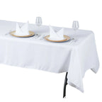 Fire Retardant Premium Polyester 60"x102" Rectangular Tablecloth White - Stylish High - Performance Table Cover for Large Gatherings - Bell Racket Store