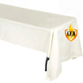 Fire Retardant Premium Polyester 60"x126" Rectangular Tablecloth Ivory - High - Performance Table Cover - Bell Racket Store